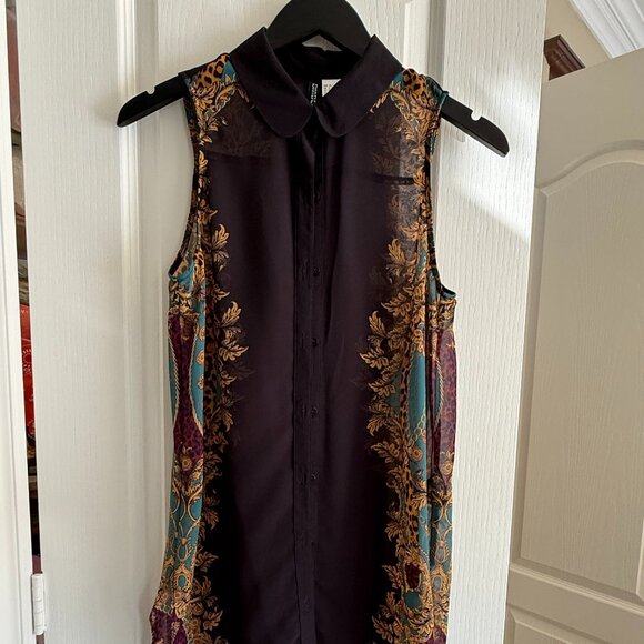 H&M Sheer Vintage Sleeveless Blouse - Picture 2 of 6